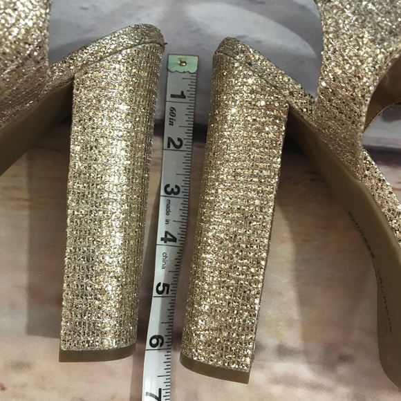 Chinese Laundry Gold Glitter Heels, “NEW” size 11 - Picture 4 of 7